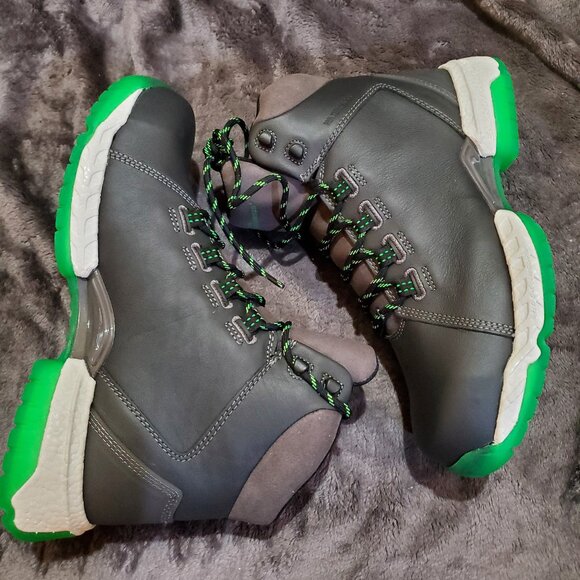 Hytest Footrests Nano Toe Waterproof Black Neon Green Work Boots Men's Size 9.5E - Picture 9 of 14